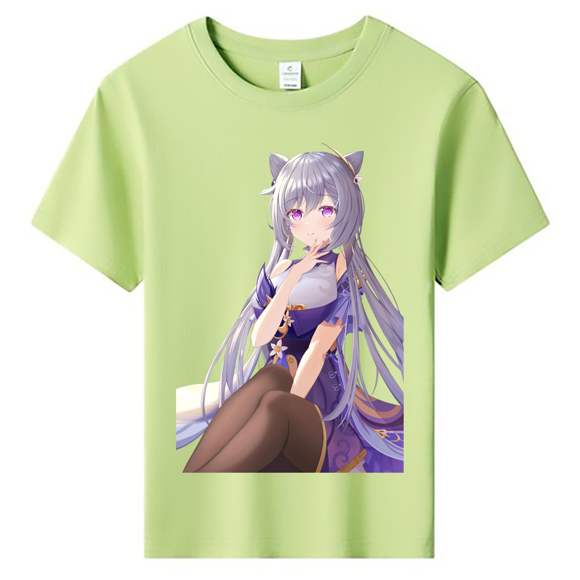げんし神 刻晴 こくせい genshin Kokusei 綿100％キッズTシャツ（フロントプリント）